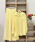 Collar Down Shirts With Wide Leg Trousers Sets
